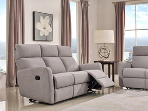 Grey - Manual Recliner Triple Sofa - 42293