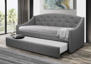 Grey Fabric Twin Day bed w/ Trundle - 43928